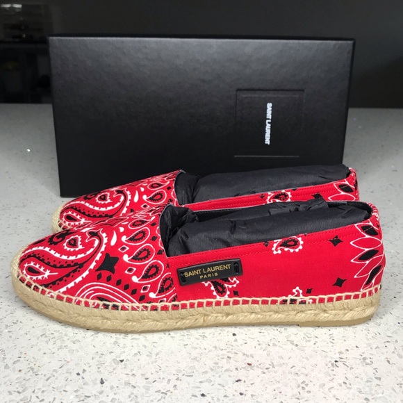 Saint Laurent Bandana-Print Canvas Espadri… - Picture 2 of 5